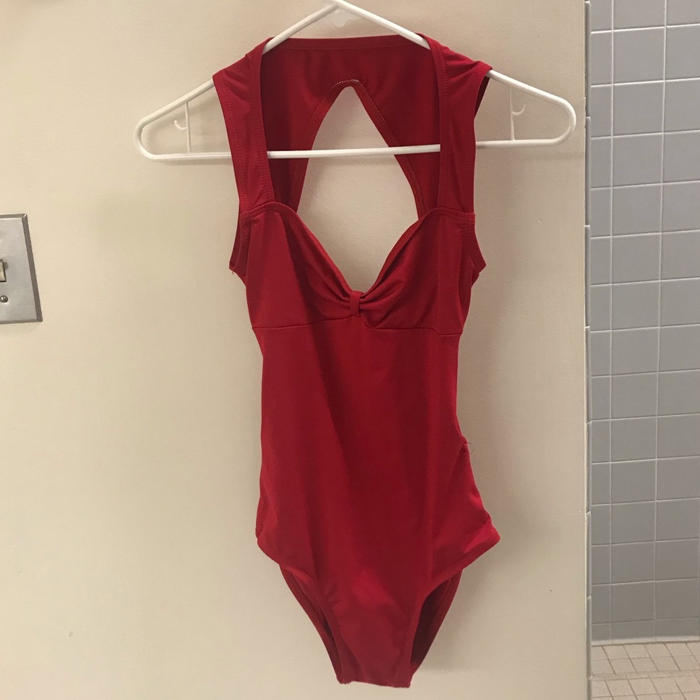 Red Natalie Leotard